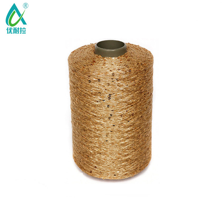 120D光丝+2MM亮片珠片纱过针顺畅珠片纱长丝锦纶纤维厂家现货供应|ms