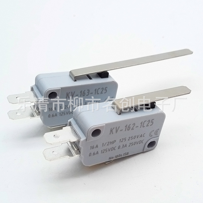 小型行程按键开关 微动开关带压柄限位开关KV-162-1C25