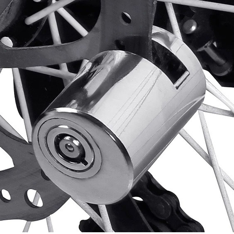 厂家直销碟刹锁电动车 山地自行车碟刹锁 摩托车圆头型合金钢锁具