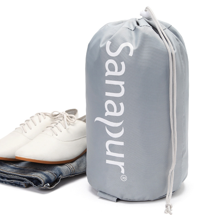 厂家定制大容量鞋服收纳抽绳束口袋含底部手提可定制涤纶抽绳袋