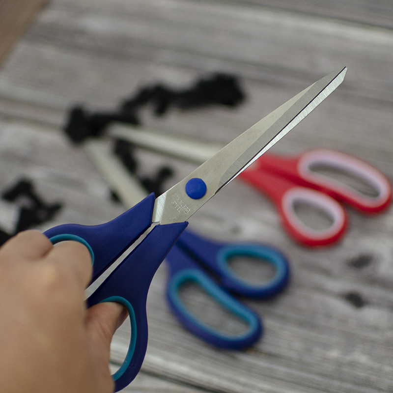 8.5寸家用办公橡塑不锈钢剪刀|ru