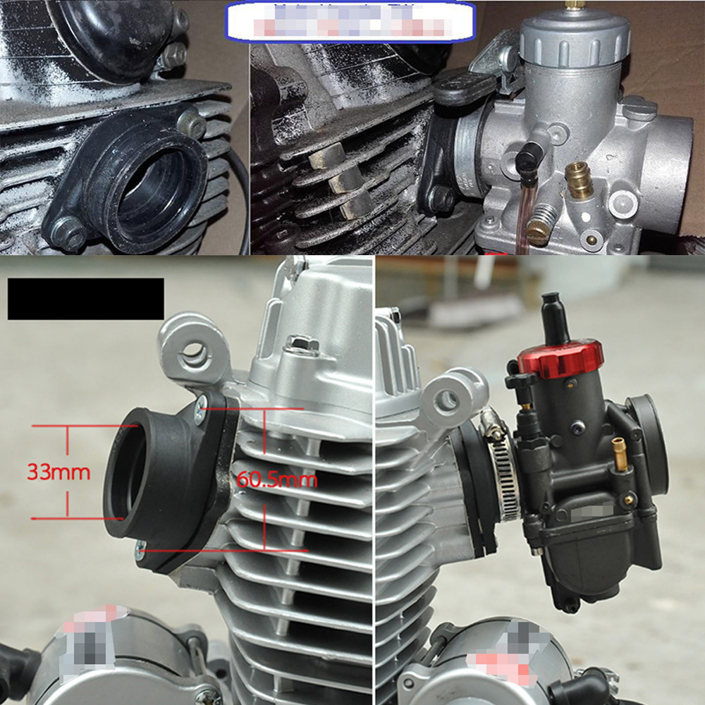 Motorcycle parts PWK28 34mm carburetor interface glue PE28 CVK PZ OKO manifold pipe JOG