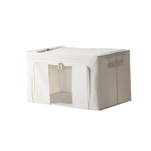 Oxford cloth iron frame folding storage box Wardrobe clothes quilt organizing box storage box large capacity Bai Na box