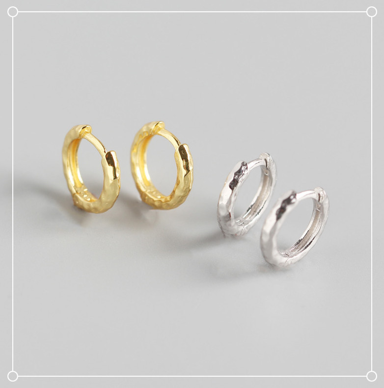 3g Weight No Inlaid Inlay Material Earrings Classification Wedding, Travel Occasion Geometric Pattern Unisex Gender Plating Design Fashion Style White, Gold Color Yhe0151 S925 Sterling Silver Baroque Style Geometric Irregular Pattern Earrings 无