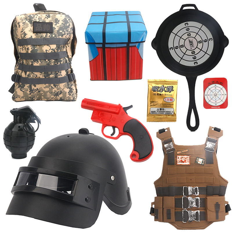 Jedi survival Eat chicken Toys wholesale Airdrop box Level three Helmet Saucepan telescope Helmet suit