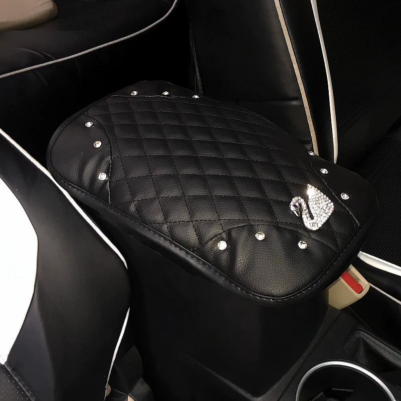 Кожаные interior cushion Swan Crown Crown Diamond Cars -on -Car Diaramatic Bar Casual Cushion Hand Female Creative
