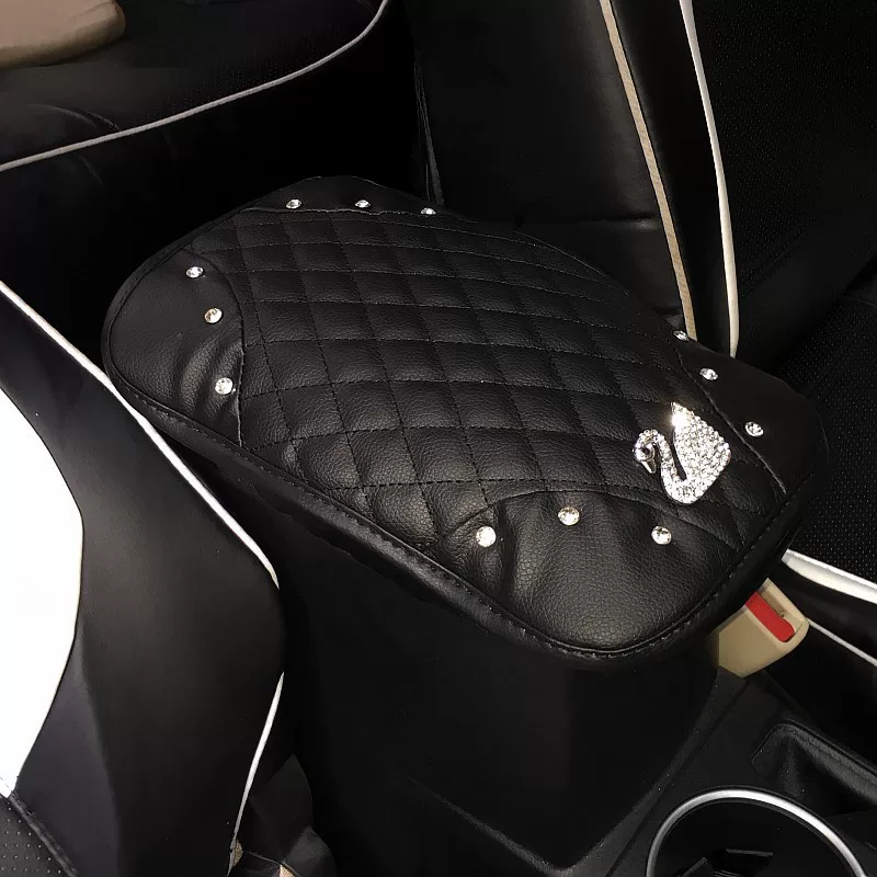 Кожаные interior cushion Swan Crown Crown Diamond Cars -on -Car Diaramatic Bar Casual Cushion Hand Female Creative