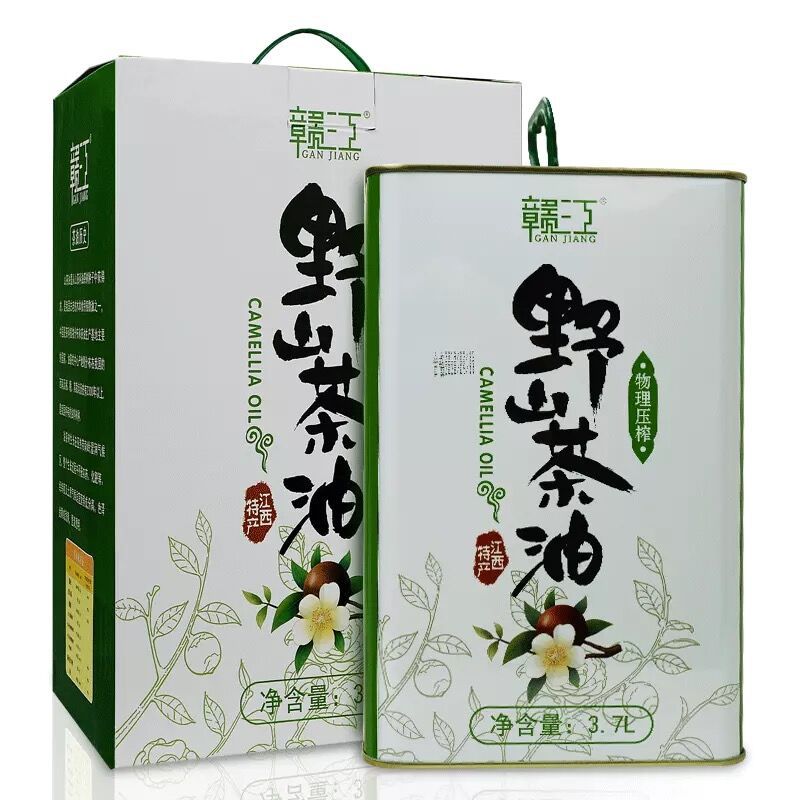 厂家直销赣江山茶油3.7L铁桶 野山茶籽油老茶油|ms