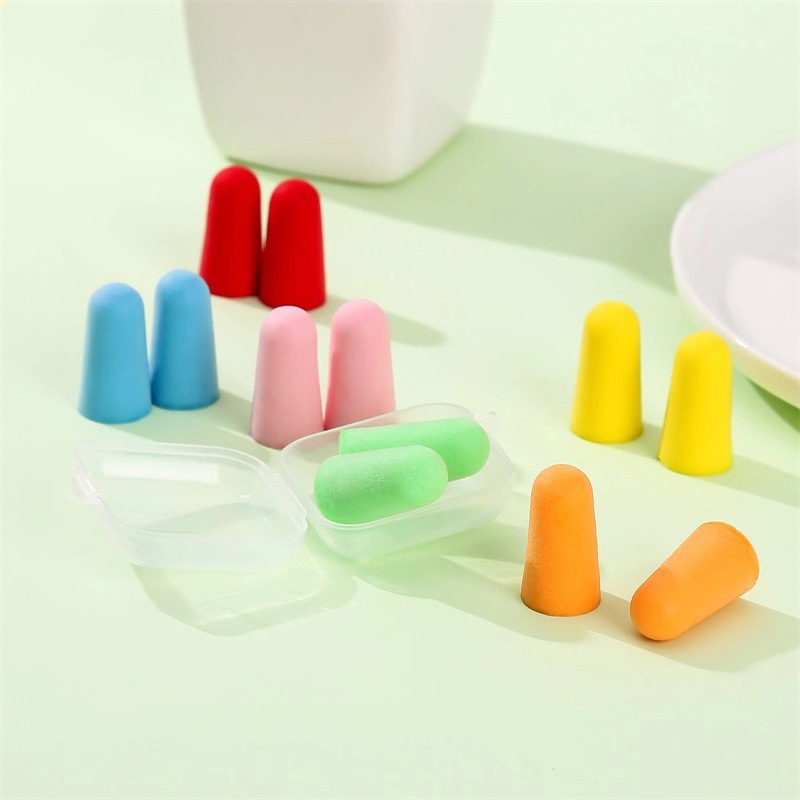 隔音降噪音慢回弹耳塞发泡海绵学习睡眠耳塞海棉包防尘隔音耳塞