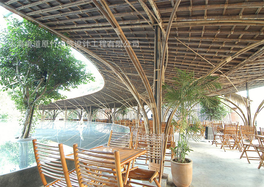 个性竹长廊 竹建筑 竹餐厅 竹廊亭 竹景观(设计+建造)-阿里巴巴