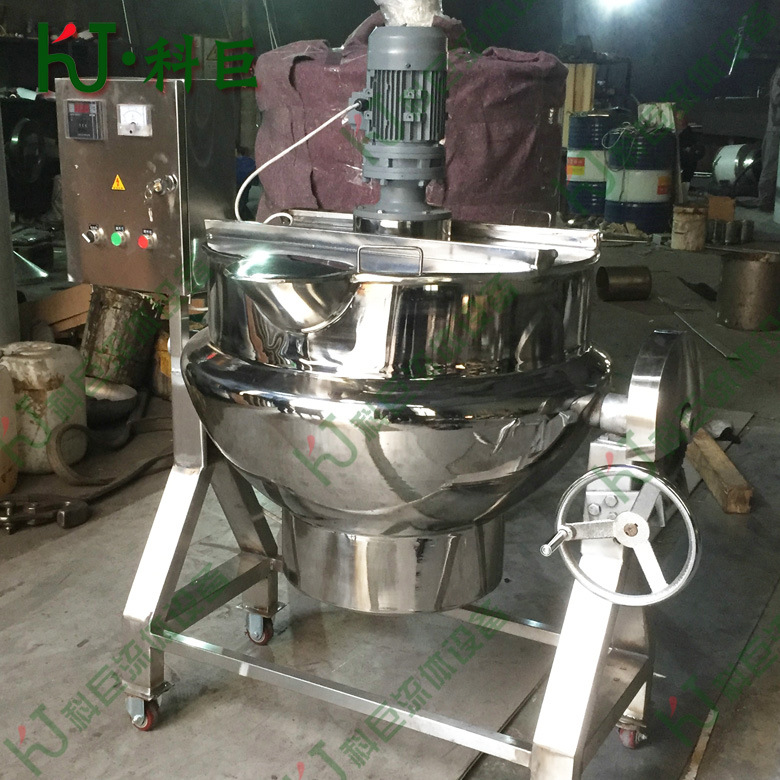 电加热可倾式带搅拌夹层锅 电加热炒锅 自动恒温夹层锅