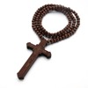 Factory Direct Selling Spot Cross Wooddrop Necklace Trend COOL Nightclub Fashion Hot Monurable Wood Jewelry