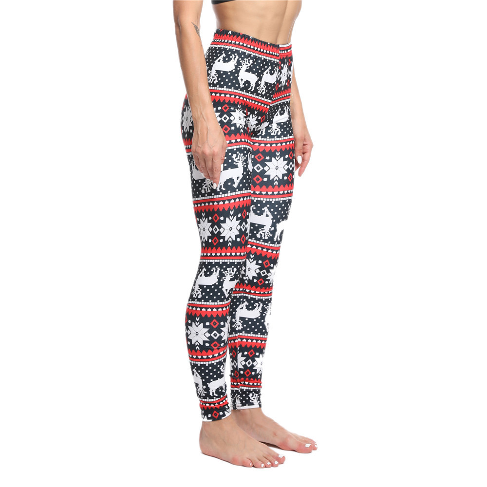 182g Weight Ankle-Length Pants Length Spandex, Polyester Fabric Type High Waist Waist Line Leggings Pants Type Stretchy Elasticity Daily Occasion Breathable Function Skinny Fit Type Christmas Festival Snowflake Pattern Winter, Autumn Season Women'S Gender Simple Style Style Women'S Daily Simple Style Snowflake Ankle-Length Leggings 76