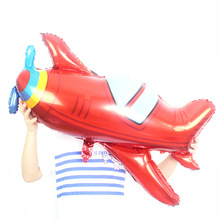 批发复古战斗机铝膜气球 飞机 节日派对生日庆典装饰玩具