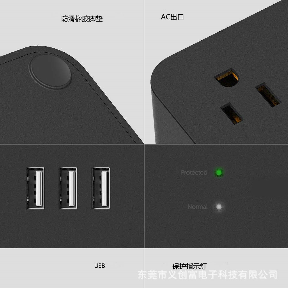 美规usb充电排插 usb电源插排插线板 带手机支撑多功能桌面排插-阿里巴巴