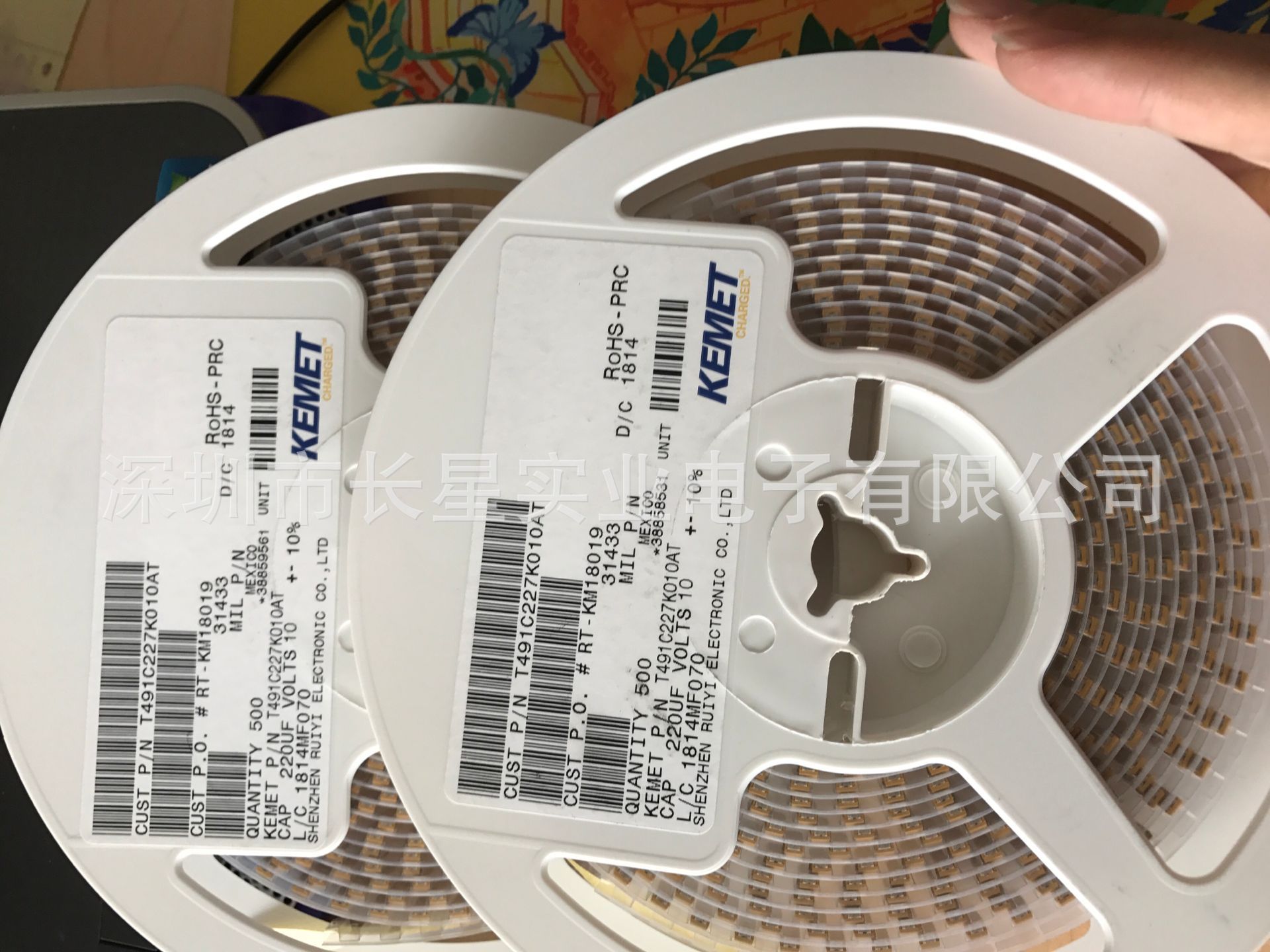 原装KEMET T491C227K010AT C型 10V220UF 基美贴片钽电容
