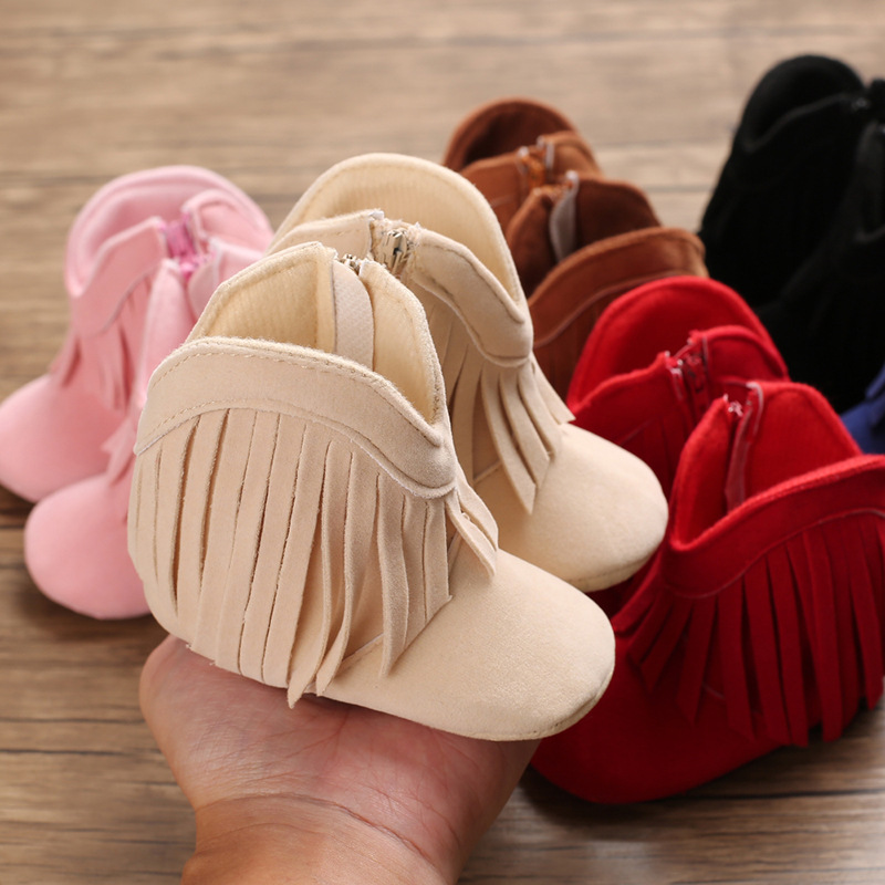 Baby shoes boots foreign trade tassels Velcro baby boots