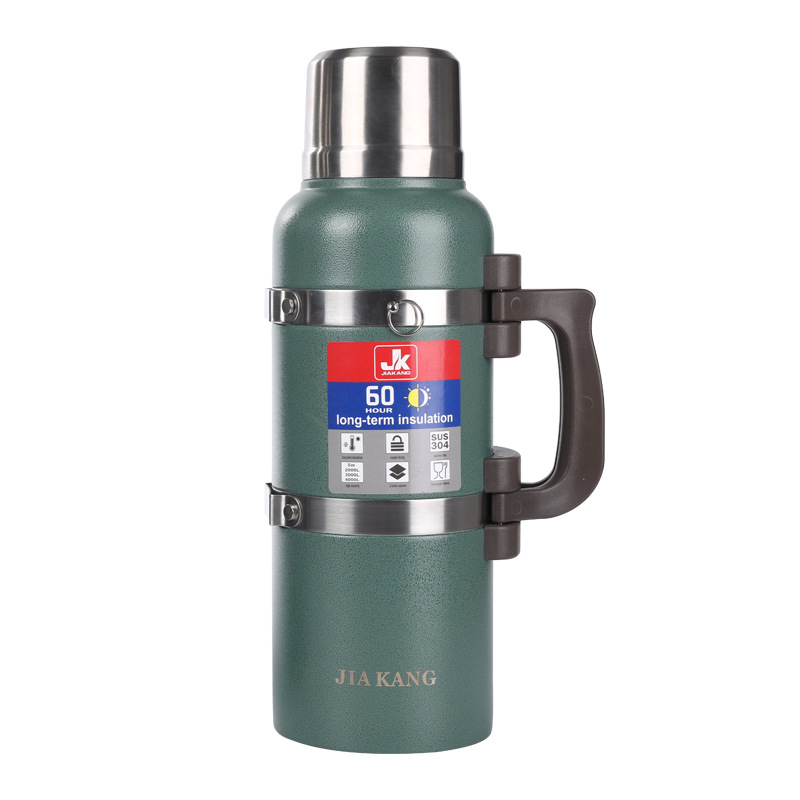 304不銹鋼運(yùn)動水壺戶外大容量旅行壺3L有提繩式便攜運(yùn)動水壺