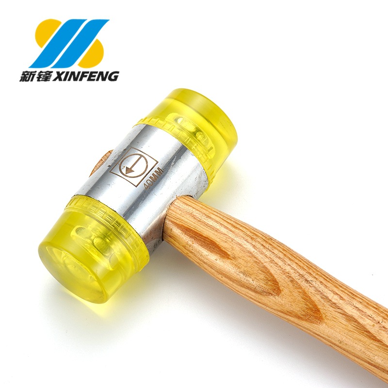 厂家供应  塑料木柄锤 可更换 安装锤 防震锤 可定牌包装