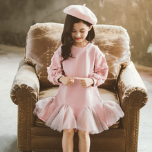 2020新款女童春秋装连衣裙韩版童装中大童洋气长袖儿童加绒公主裙