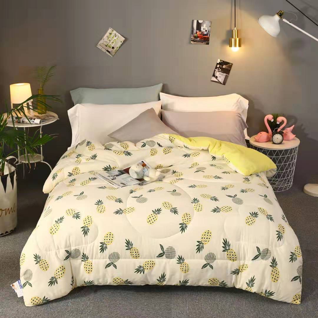 微商代发厂销高质量加厚无印风水洗棉被子可机洗超柔羽丝绒秋冬被