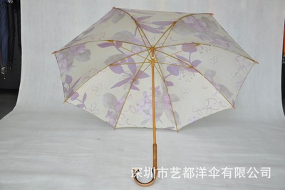 [Source manufacturers]supply Bamboo Handle golf Straight Umbrella customized LOGO Plans to customize