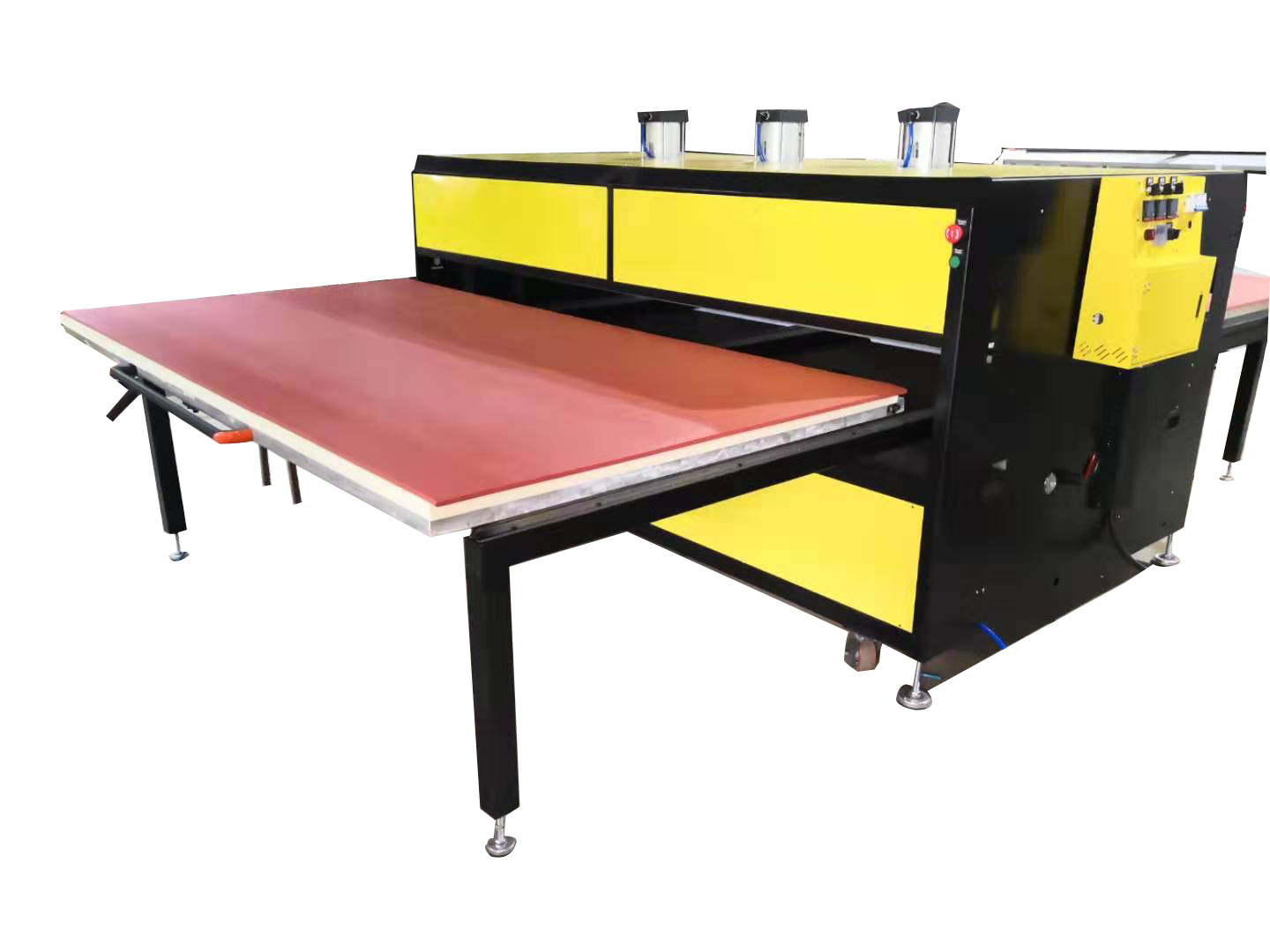 供应气动大幅面木纹热转印升华烫画机玻璃金属板背景墙烫画机