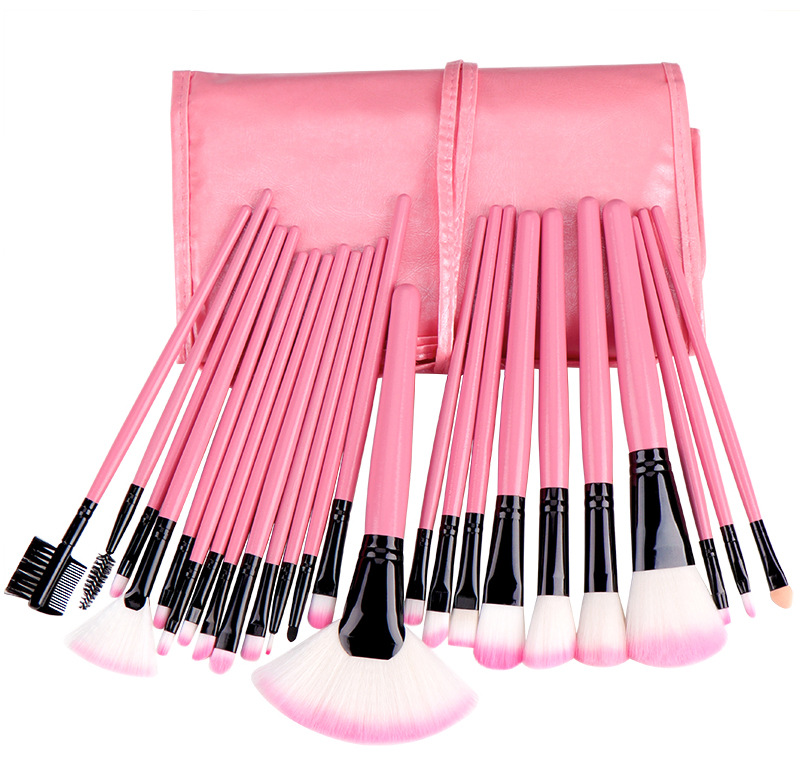 Fashion Solid Color Handle Makeup Brush Set Portable Storage Bag Wholesale Nihaojewelry display picture 6