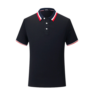 批發短袖體恤定制logo翻領Polo衫工作服T恤夏酒店男士工裝夏印字