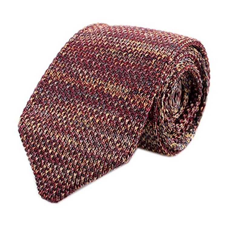 Knitted Tie Men's Jacquard British 7cm Arrow Shaped Wool Tie Stripe_voghion.com