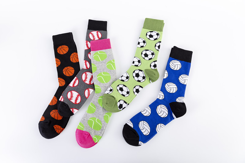 Basketball, Football Pattern Unisex Casual Basketball Football Cotton Ankle Socks A Pair