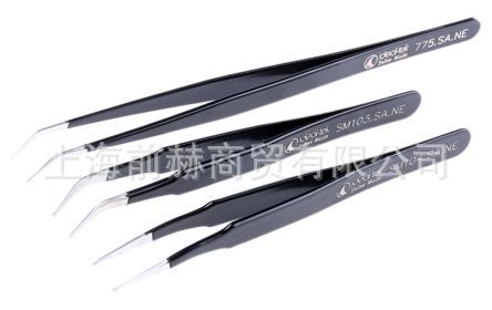 瑞士 IDEAL-TEK K3.SA.NE 不锈钢弯尖镊子组套3件装 