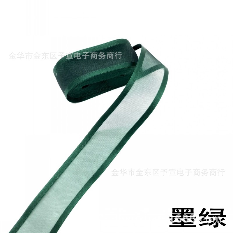 100 código 25mm borde ancho gasa de nieve cinturón gasa DIY hecho a mano al por mayor flores cinta Correa Accesorios