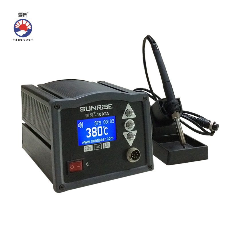 厂家直销 SR无铅恒温焊台 自动校温智能烙铁涡流发热手机维修焊台