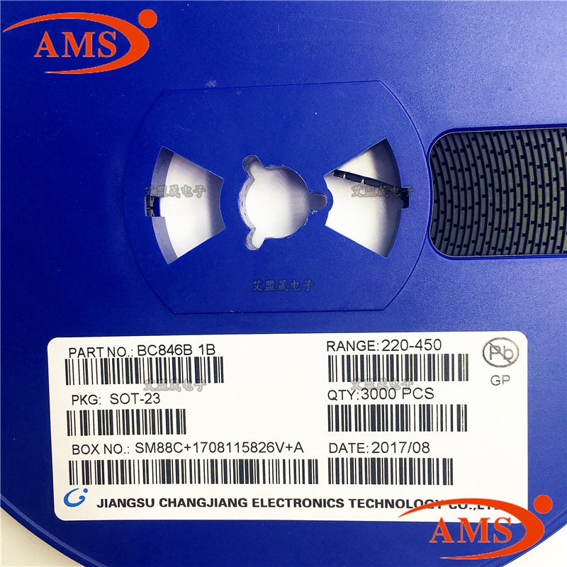 BC846B 丝印:1B SOT-23 CJ/长电 贴片三极管晶体管 全新现货