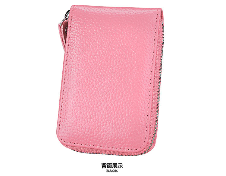 60g Weight Zipper Closure Type Business Occasion Genuine leather Material Solid Color Pattern Unisex Gender Coffee, Royal Blue, Orange, Dark Blue, Pink, Purple, Red, Green, Yellow, Black Color Unisex Solid Color Genuine Leather Coffee Royal Blue Orange Zipper Card Holders 32