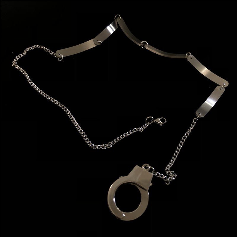 Creative dark cool handcuffs trend choker NHYQ145041