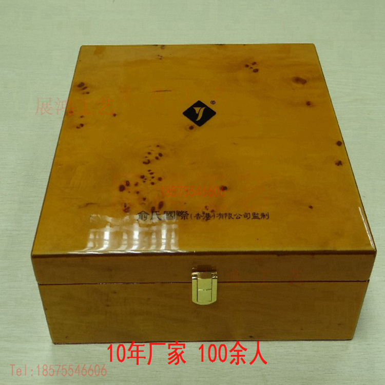 木制礼品盒设计各种喷油漆木盒高光烤漆钢琴漆木盒子设计批发生产