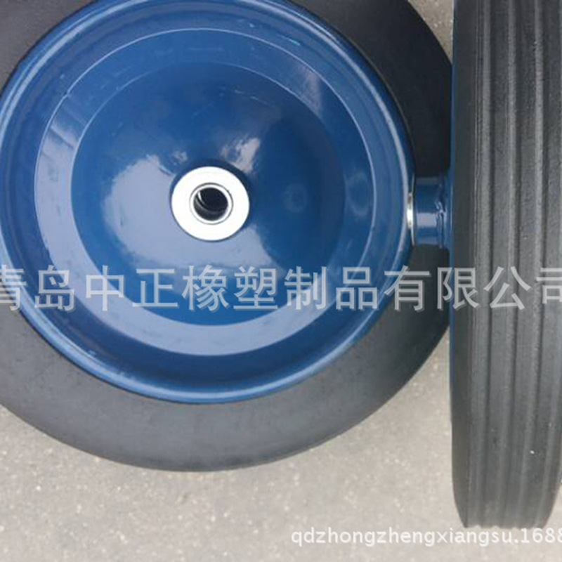 胶粉轮实心轮制作加工优良13*3胶粉轮 手推车工具车轮胎