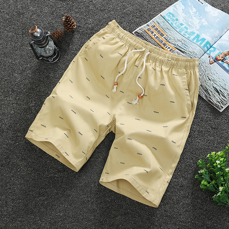 Pantalones cortos de entrega de una pieza de los hombres de verano quinto pantalones de algodón puro casual medio pantalones de playa pantalones cortos grandes moda
