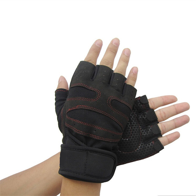 纏繞加壓護腕半指防滑矽膠戶外騎行運動器材健身鍛煉舉重訓練手套
