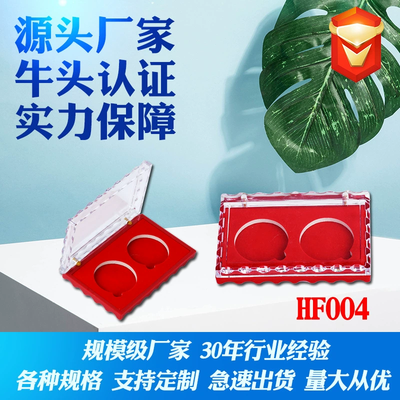 Производители поставляют памятные монеты подарочной коробке дисплей коробка прозрачный кристалл как пластиковая коробка PS коробка с логотипом