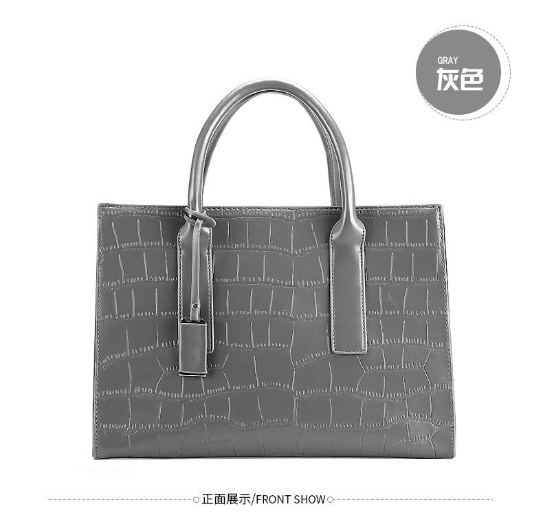 Fashion Large-capacity Crocodile Pattern One-shoulder Messenger Large Handbags display picture 16