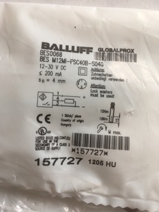 BALLUFF BES0068 BESM12MI-PSC40B-S04G – Sensore Induttivo Nuovo, Consegna Rapida - Foto 1
