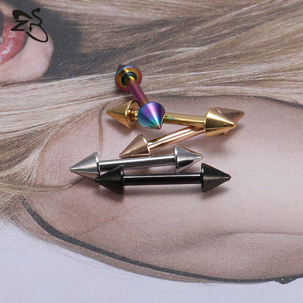 16G labret stud size and finish detail