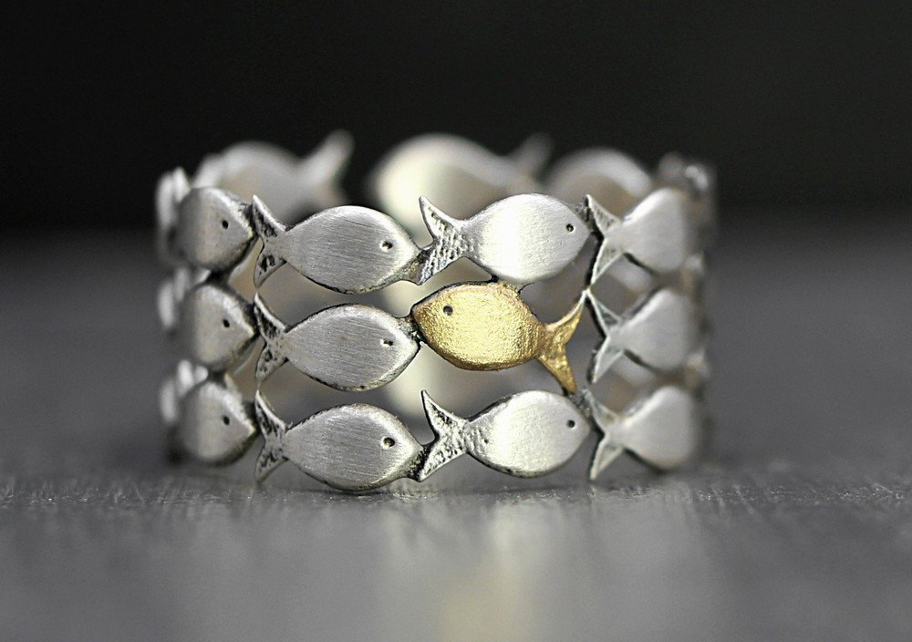 Fish-shaped ring