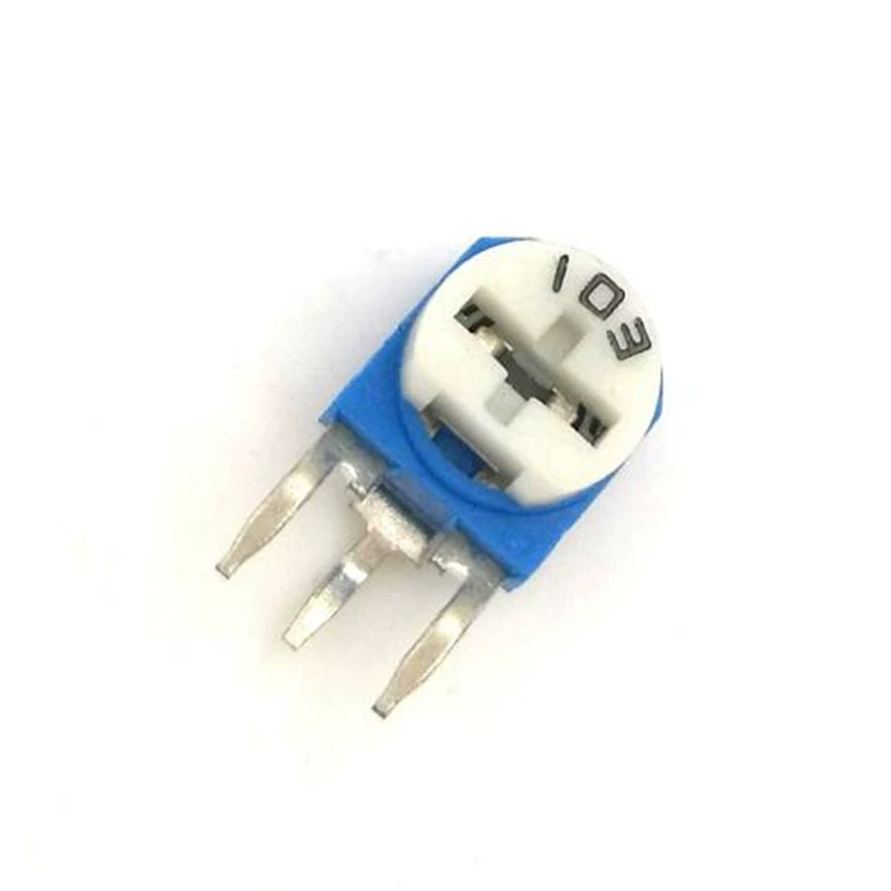 Горизонтальный 10K(103) синий и белый Регулируемый RM063 синий и белый регулируемый резистор