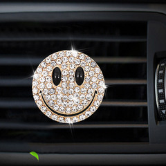 Cute Car-Mounted Emoji Air Vent, Smiling Face Car Air Vent Perfume Clip, Cartoon Solid Aromatherapy Decorations