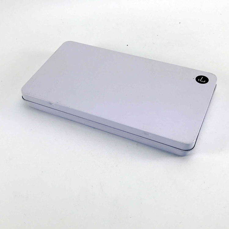 白色连体药品金属包装盒 名信片马口铁收纳盒半首饰发夹储物盒子