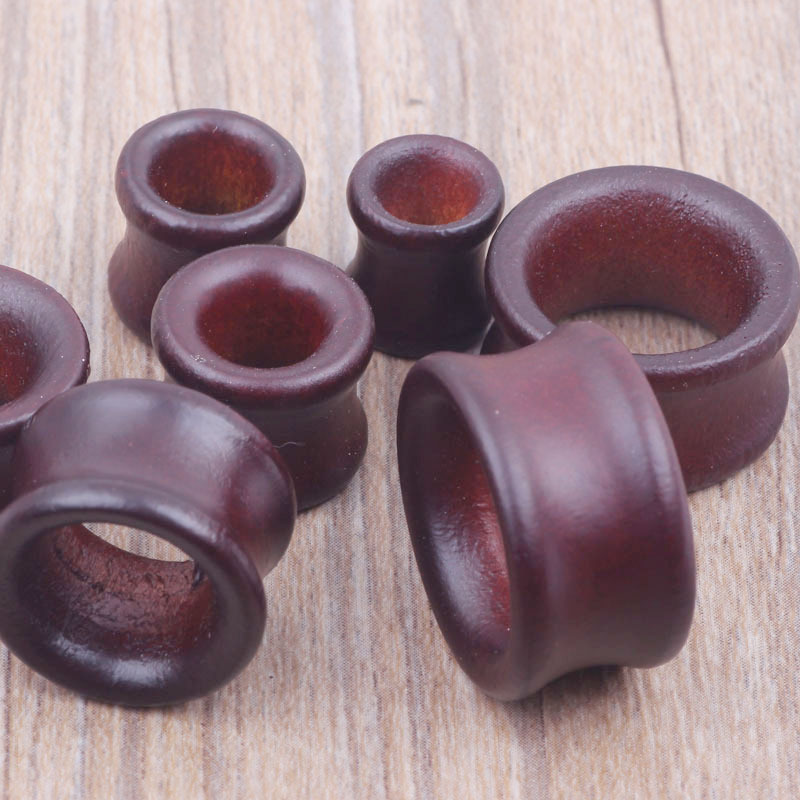 Brown Hollow Wood Ear Stretcher Taper Plug Tunnel 8-20mm Ear Gauges Jewelry detail image 9